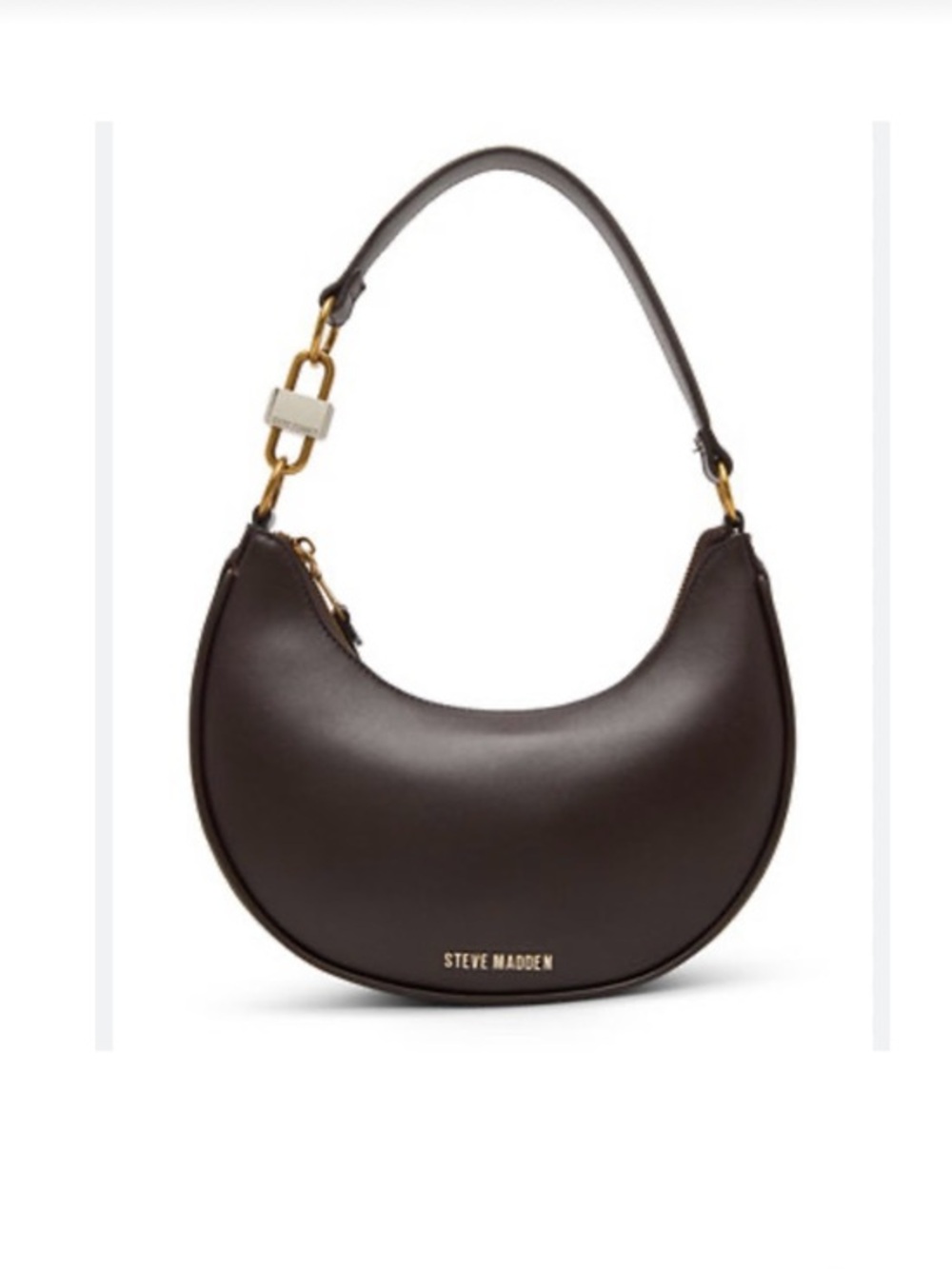 STEVE MADDEN Blohan Small Hobo Handbag walnut brown